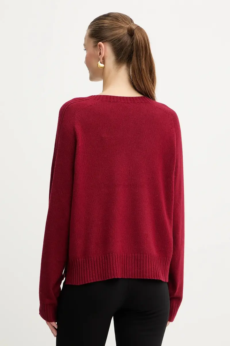 maglione con lana colore granata MF5444 MS76L miniatura 3