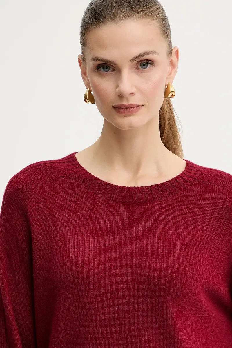 maglione con lana colore granata MF5444 MS76L miniatura 4