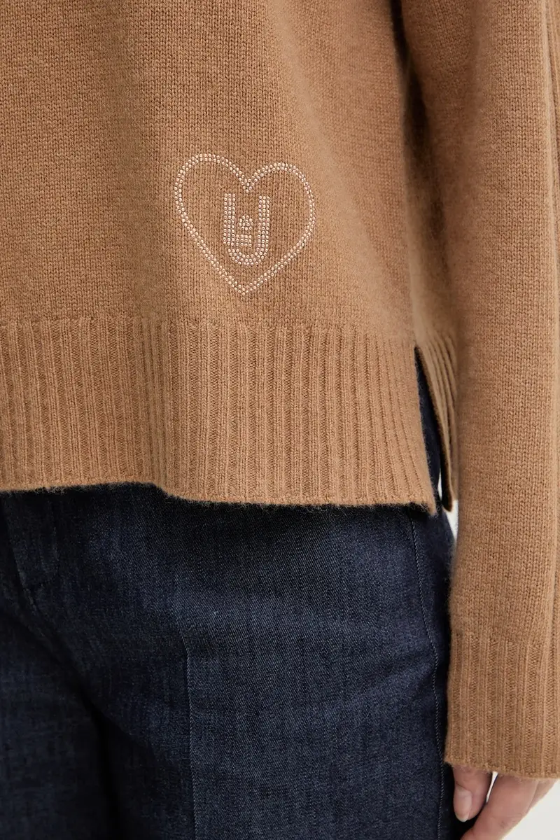 maglione con lana colore marrone MF5444 MS76L miniatura 5