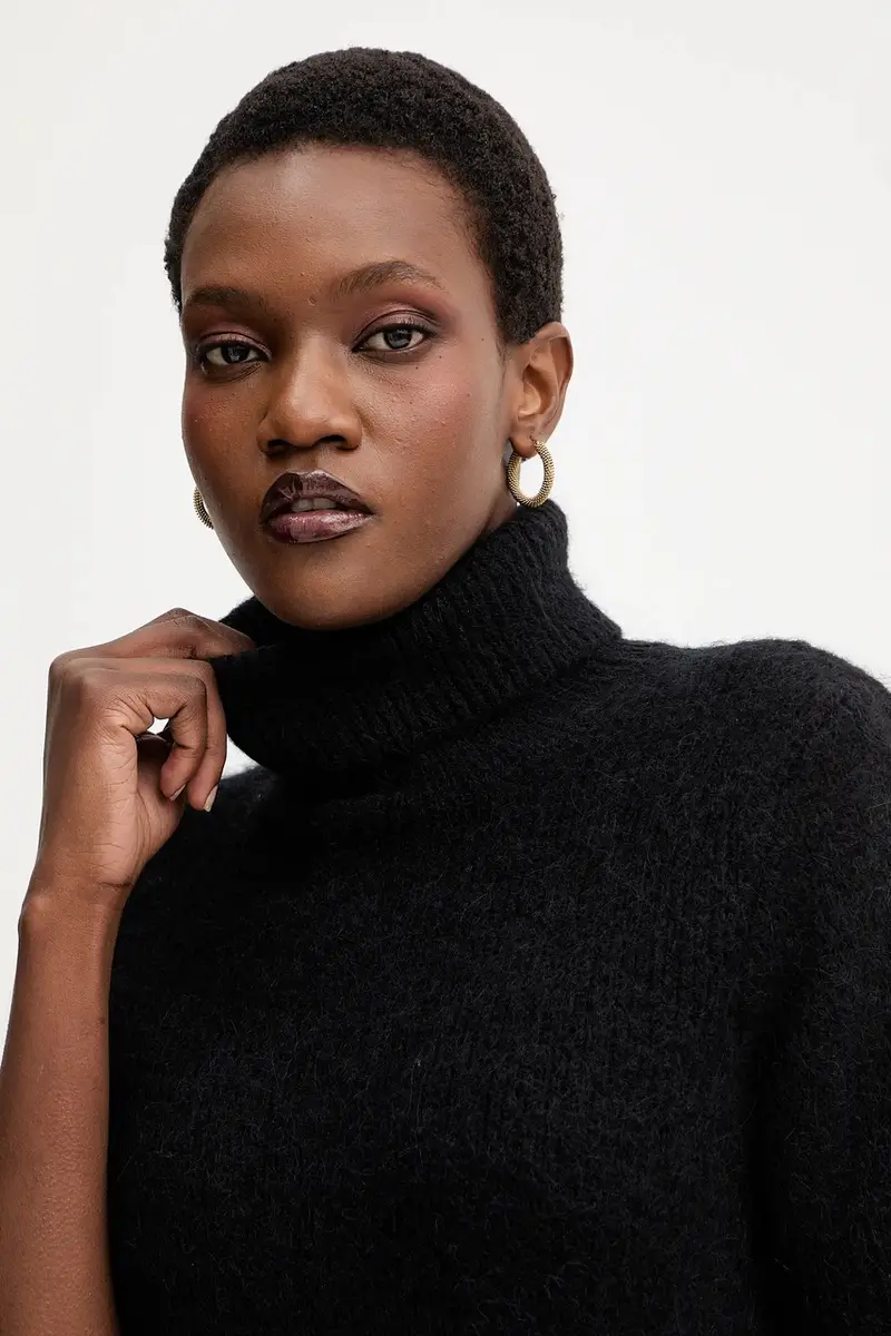 maglione con lana colore nero MF5468 MA80Q miniatura 4