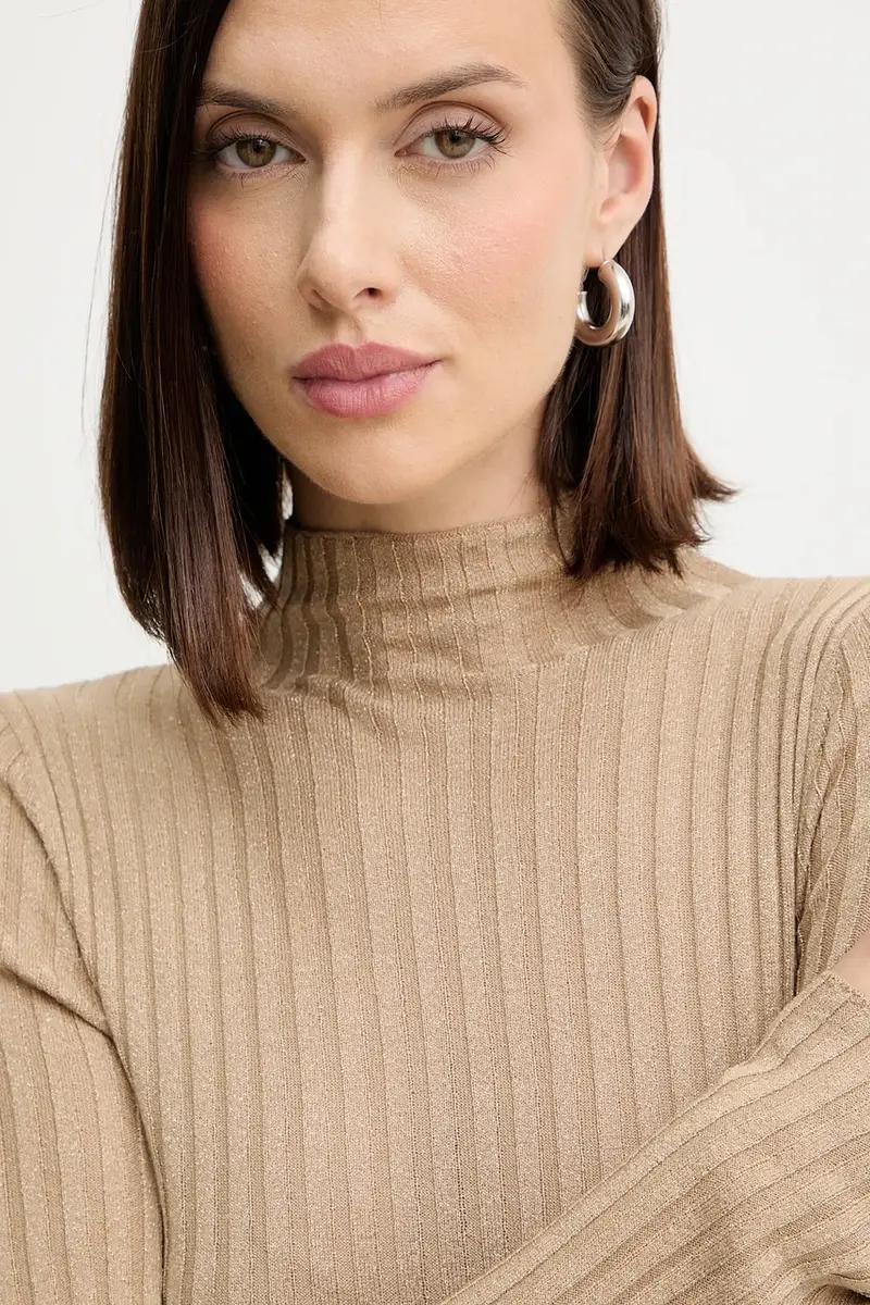 maglione donna colore beige MF5389 MS46J miniatura 4