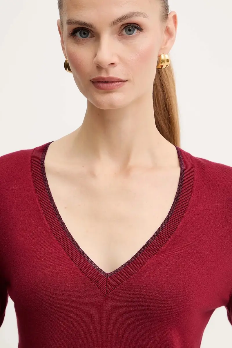 maglione donna colore granata MF5227 MS49I miniatura 4