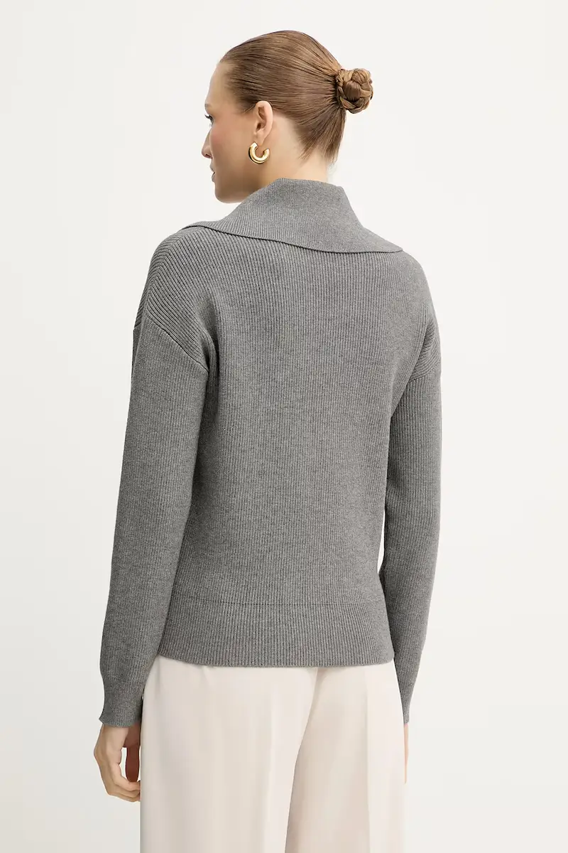 maglione donna colore grigio MF5373 MS99E miniatura 3