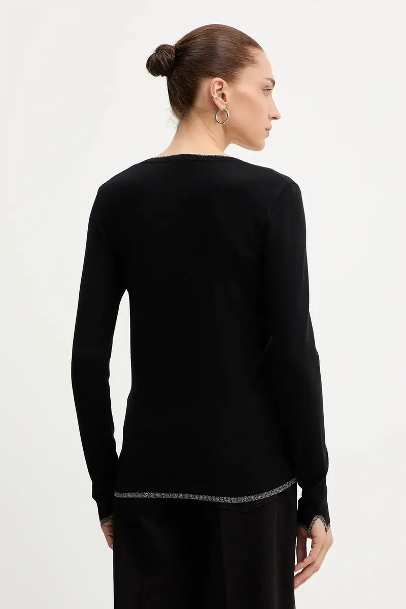 maglione donna colore nero MF5227 MS49I miniatura 3