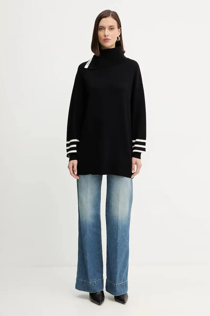 maglione donna colore nero TF5218.MS63L miniatura 2