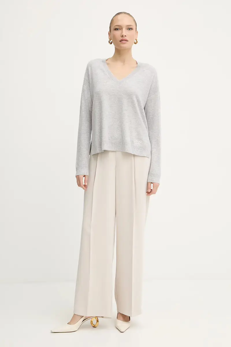 maglione in lana donna colore grigio TF5180.MS026 miniatura 2