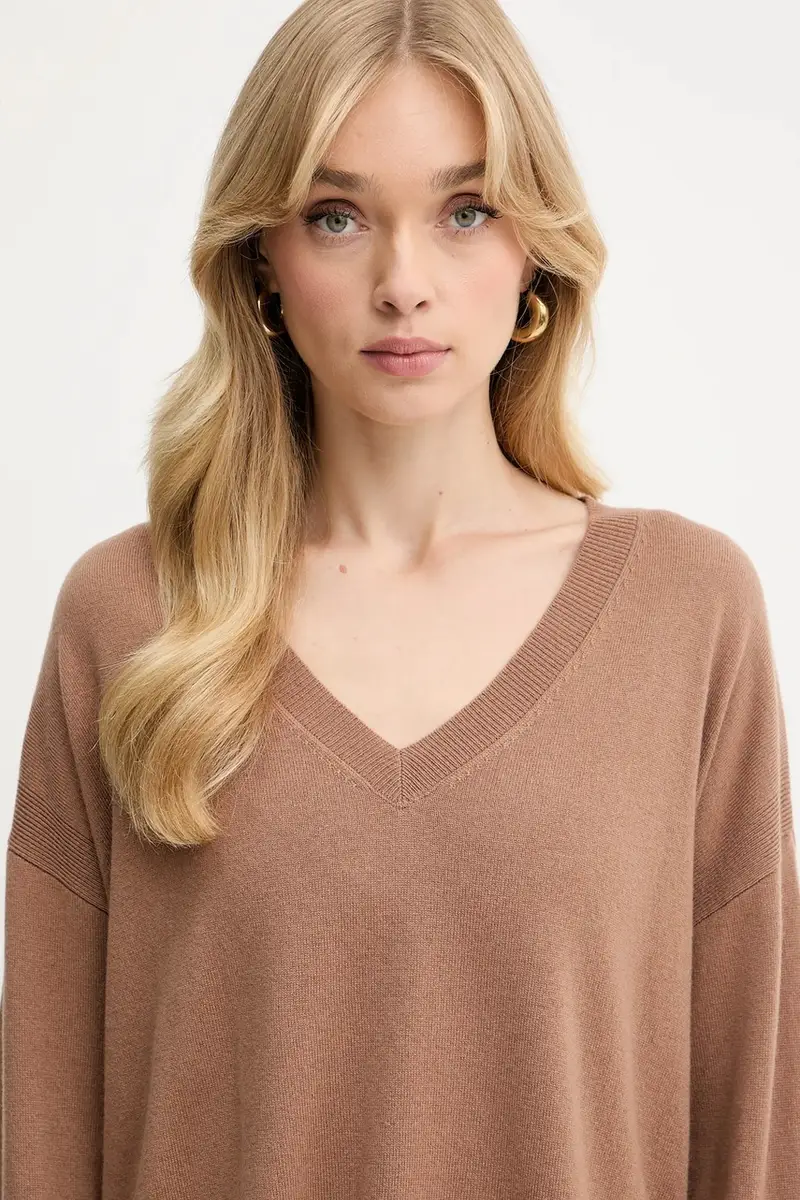 maglione in lana donna colore marrone TF5180.MS026 miniatura 4