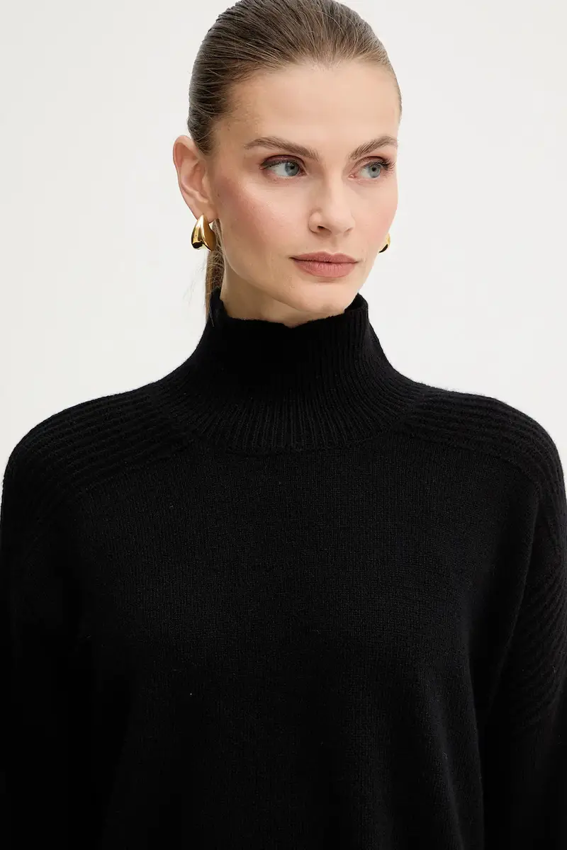 maglione in lana donna colore nero MF5059 MS009 miniatura 4