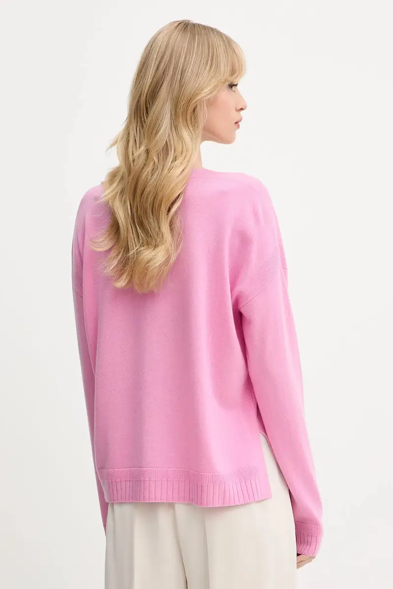 maglione in lana donna colore rosa TF5180.MS026 miniatura 3