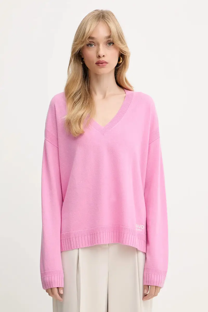 maglione in lana donna colore rosa TF5180.MS026