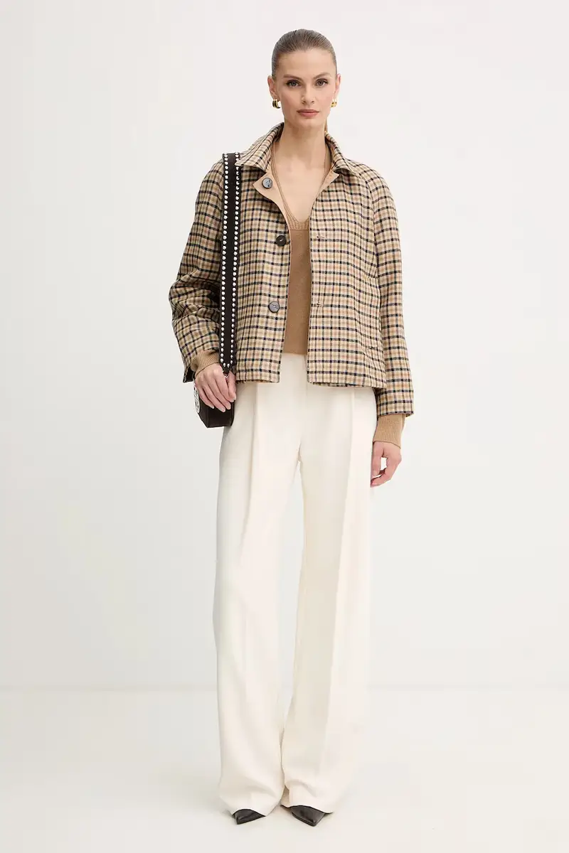 maglione in lana donna colore verde MF5060 MS009 miniatura 2