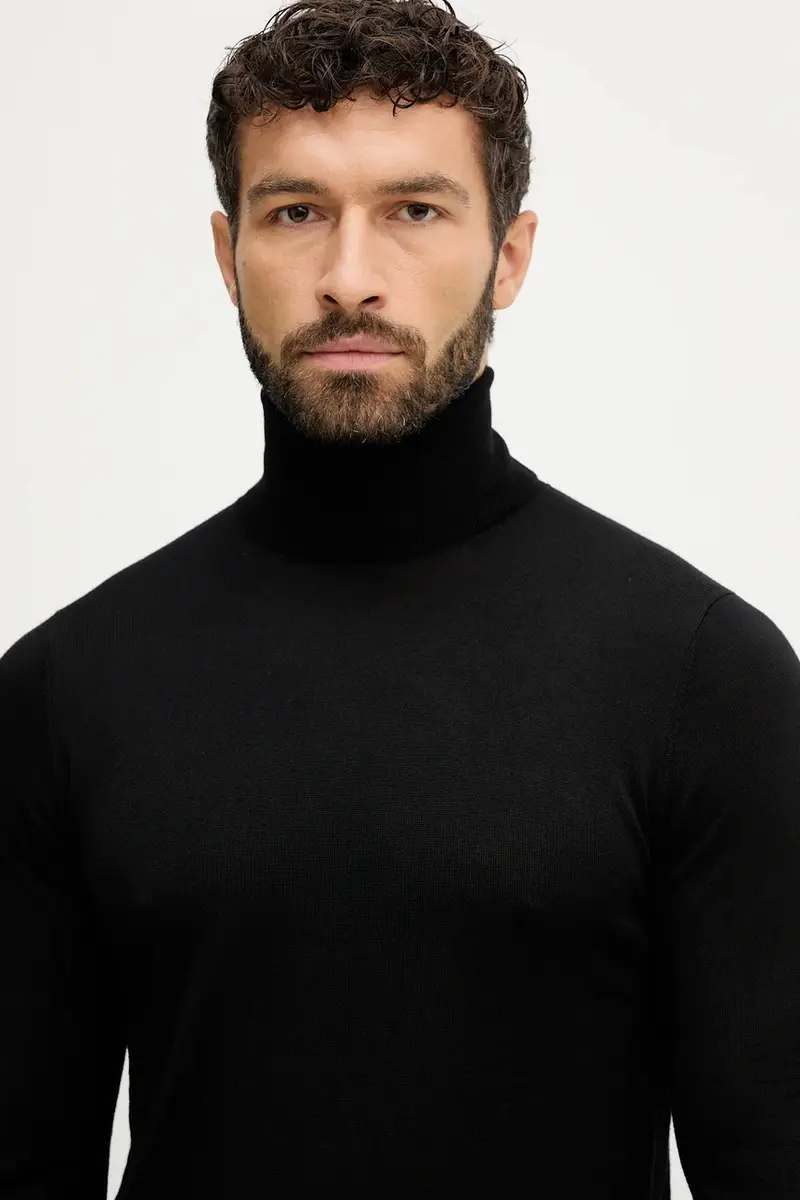 maglione in lana Nero miniatura 4