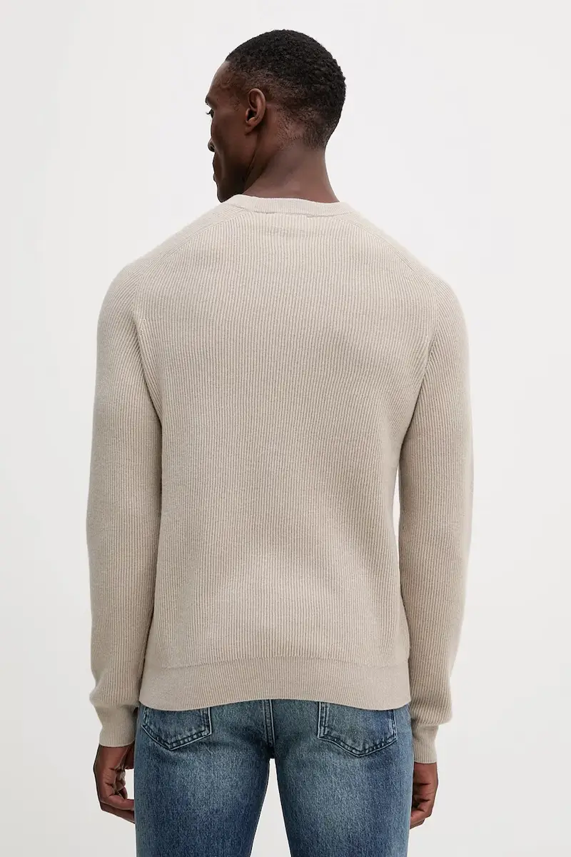 maglione in lana uomo colore beige QF5168.MA23P miniatura 3