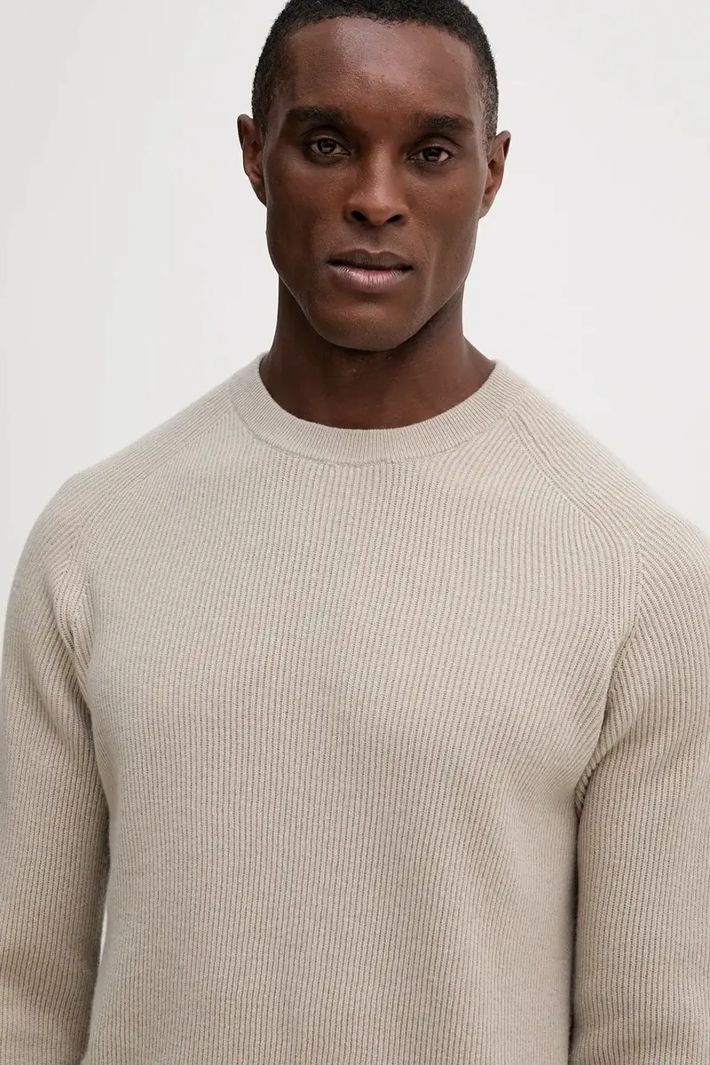 maglione in lana uomo colore beige QF5168.MA23P miniatura 4