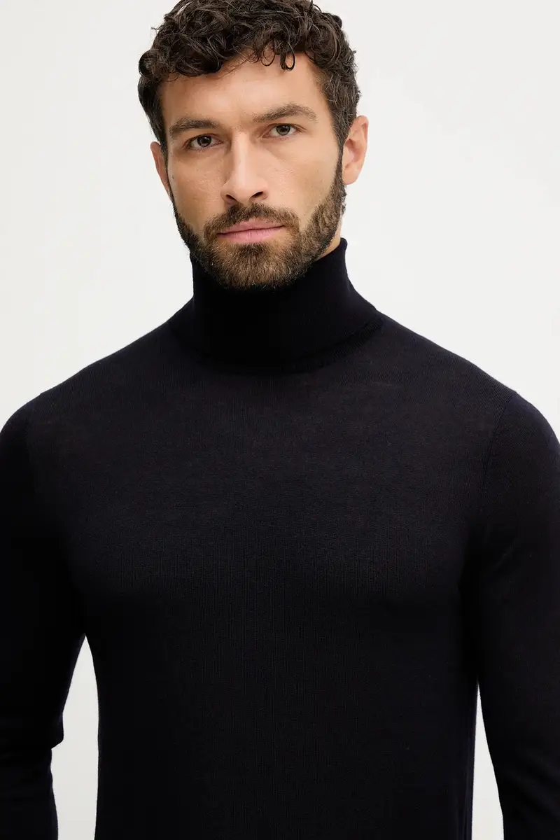 maglione in lana uomo colore blu navy QXX072.MA27P miniatura 4