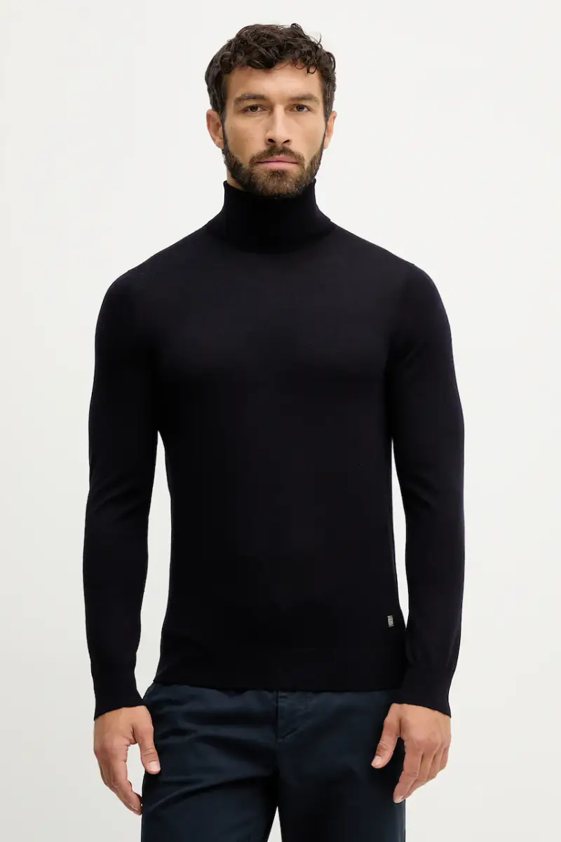 maglione in lana uomo colore blu navy QXX072.MA27P