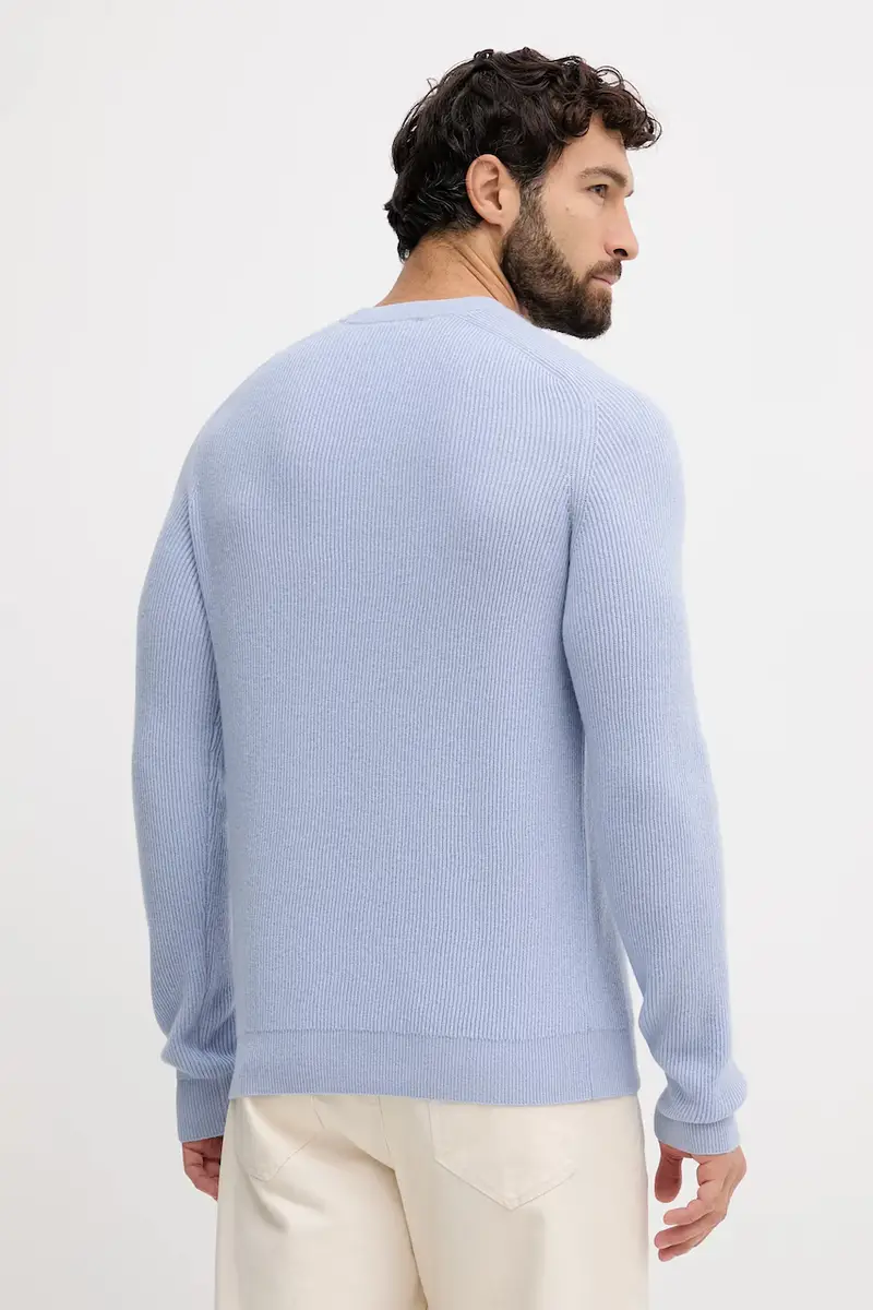 maglione in lana uomo colore blu QF5168.MA23P miniatura 3