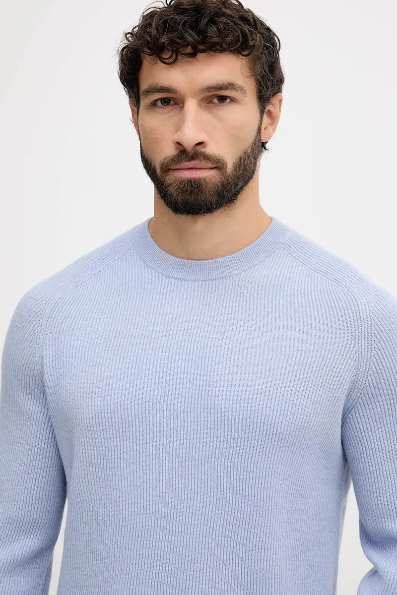 maglione in lana uomo colore blu QF5168.MA23P miniatura 4