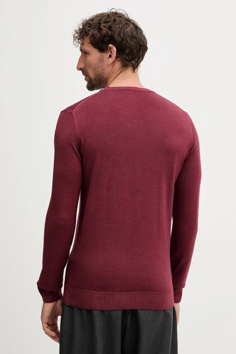 maglione in lana uomo colore granata QF4022 MA21P miniatura 3