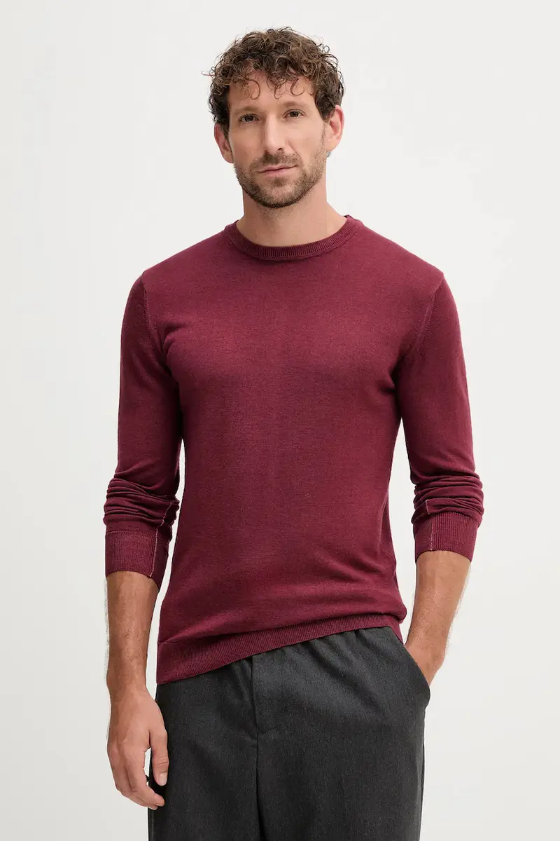 maglione in lana uomo colore granata QF4022 MA21P