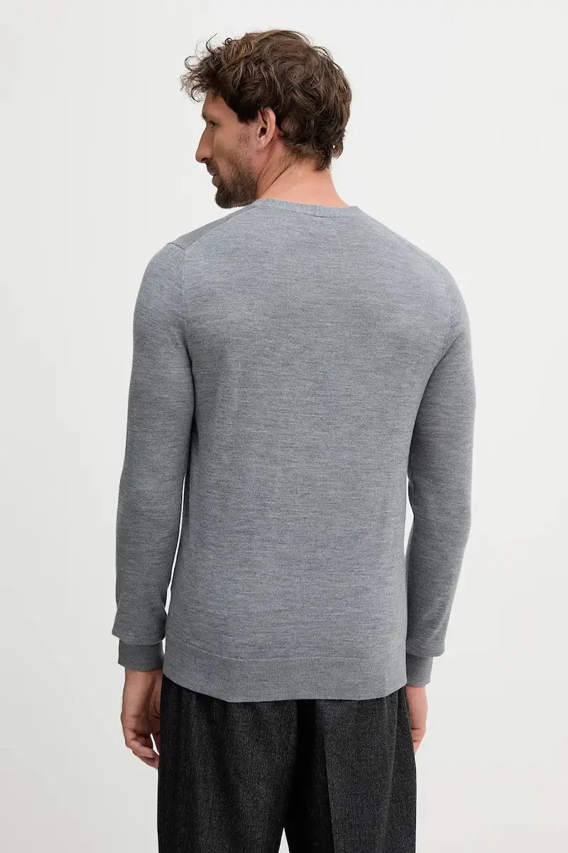 maglione in lana uomo colore grigio QXX068.MA27P miniatura 3