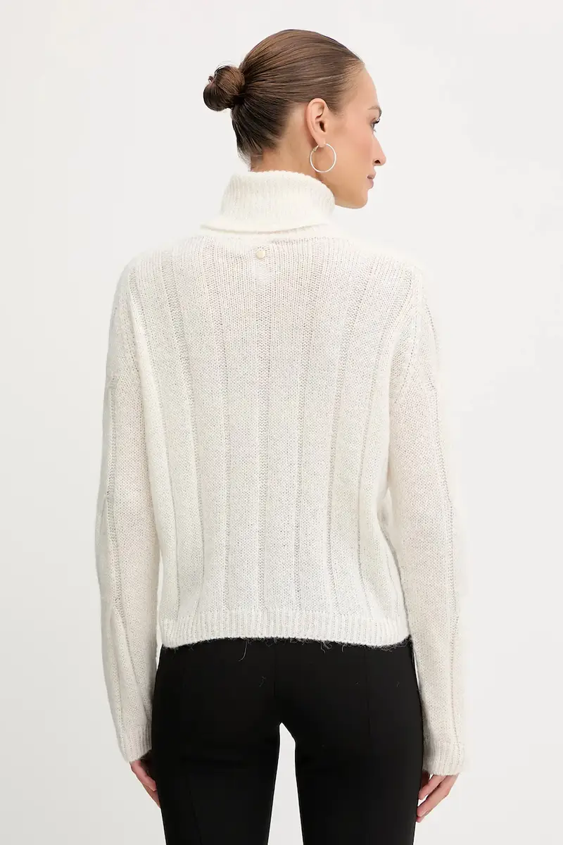 maglione in misto lana donna colore beige MF5490 MA60Q miniatura 3