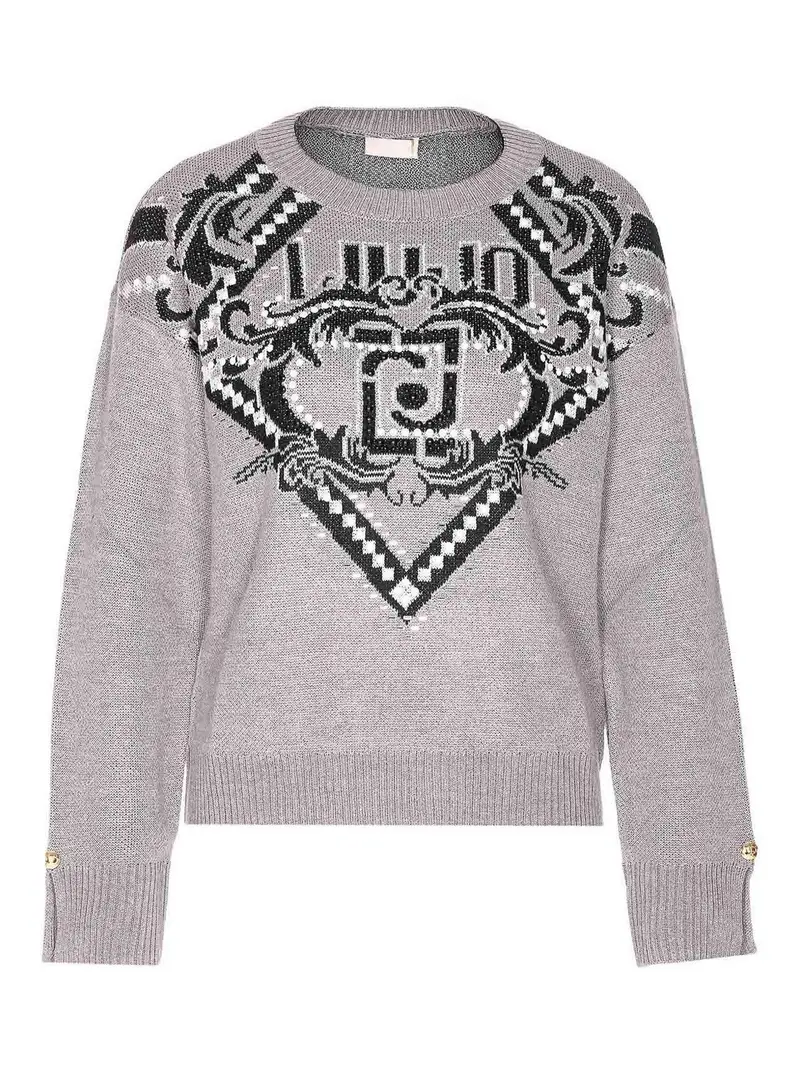 Maglione logo Grigio