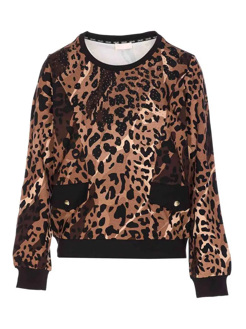 Maglione marrone Animalier
