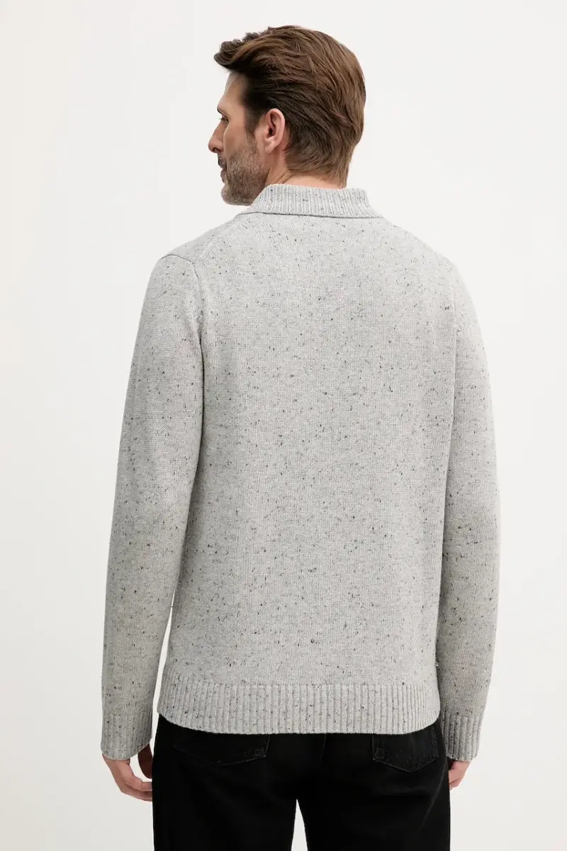 maglione uomo colore grigio QF5184.MA13R miniatura 3