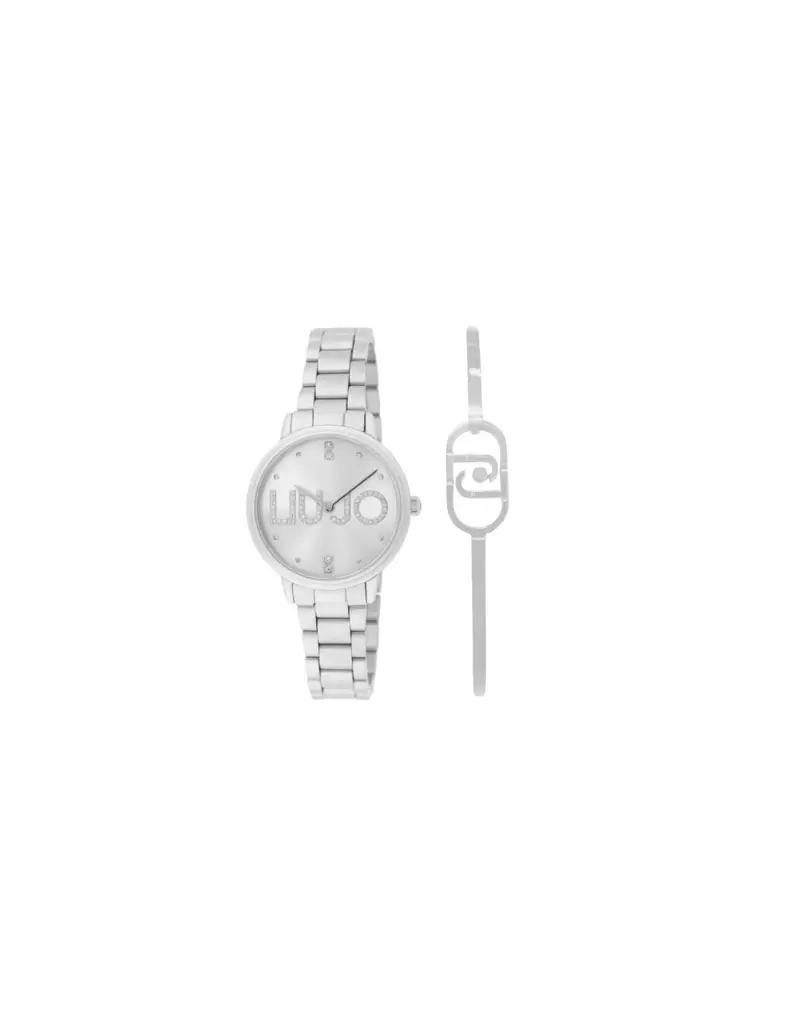 Orologio LIU-JO Couple Essence TLJ2512 Silver + Bracciale rigido Silver