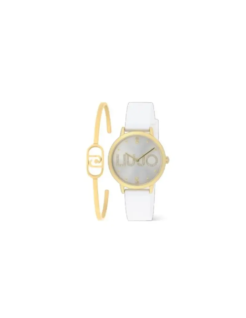Orologio LIU-JO Couple Essence TLJ2523 Gold White + Bracciale rigido Gold