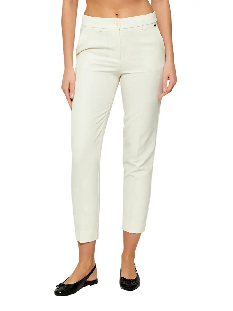 pantalone capri liu jo da donna - avorio