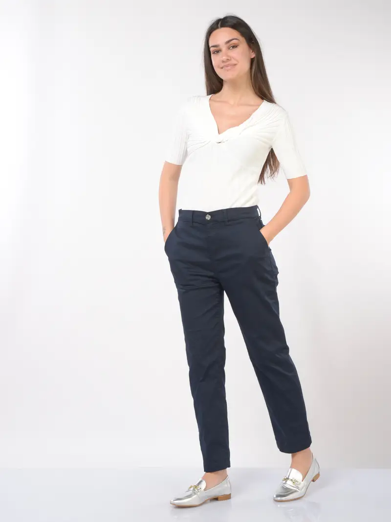 pantalone da donna Liu Jo chino Capri Blu miniatura 2
