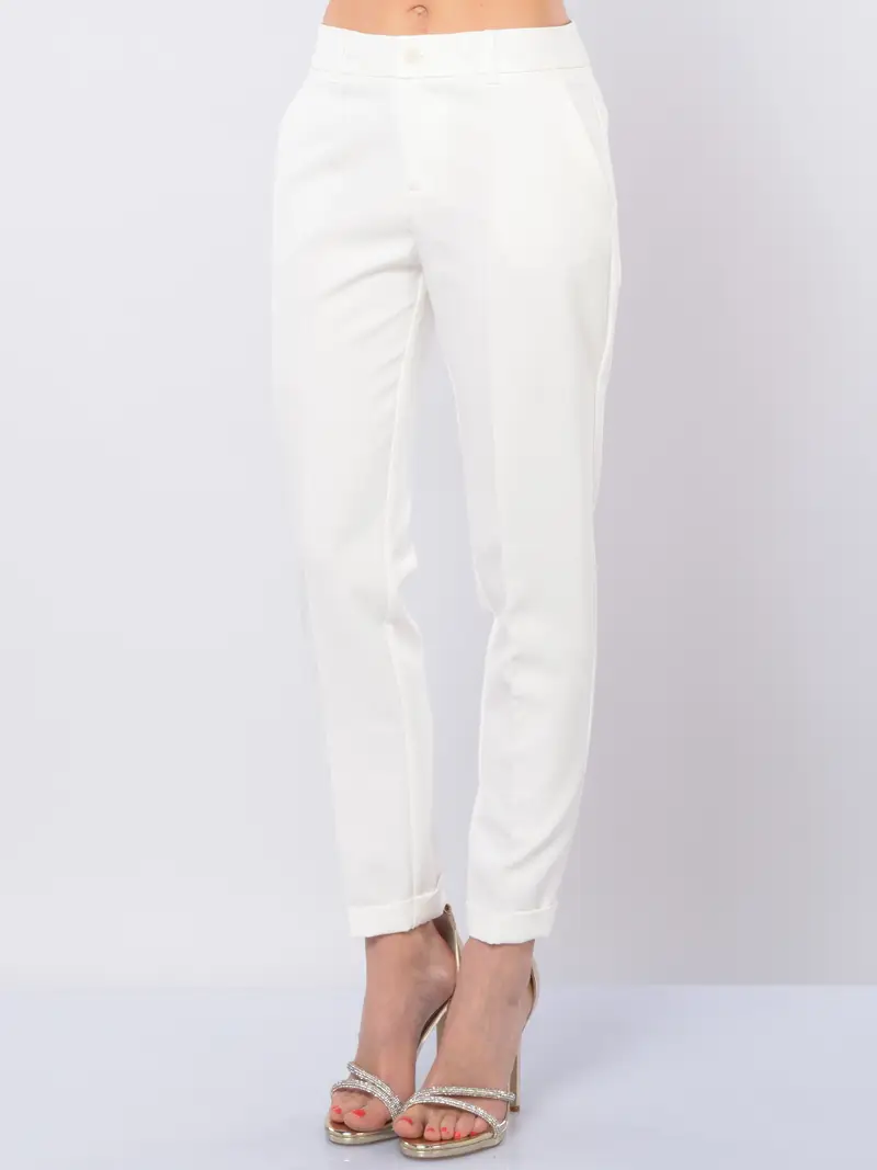 pantalone da donna Liu Jo chino con balza BEIGE