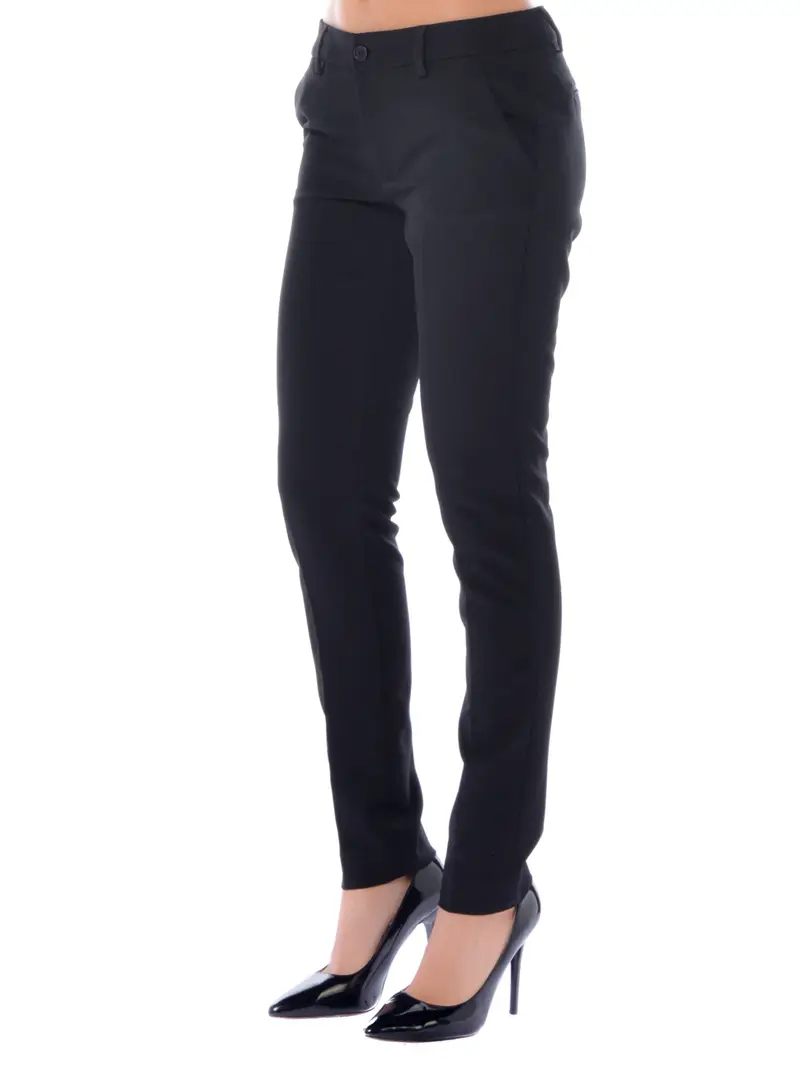 pantalone da donna Liu Jo chino in tessuto tecnico NERO miniatura 2