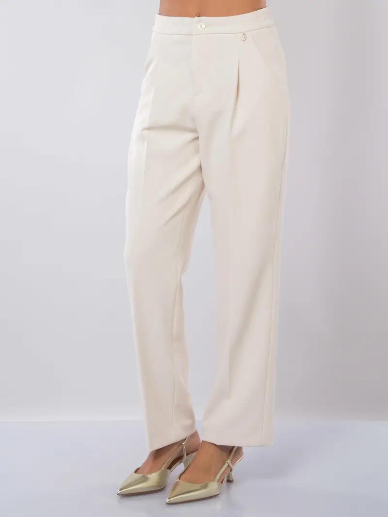 pantalone da donna Liu Jo con elastico e pinces BEIGE