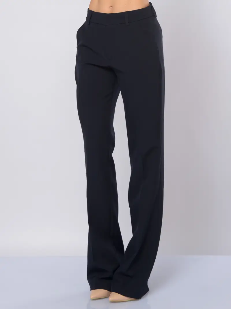 pantalone da donna Liu Jo dritto in tessuto tecnico Blu