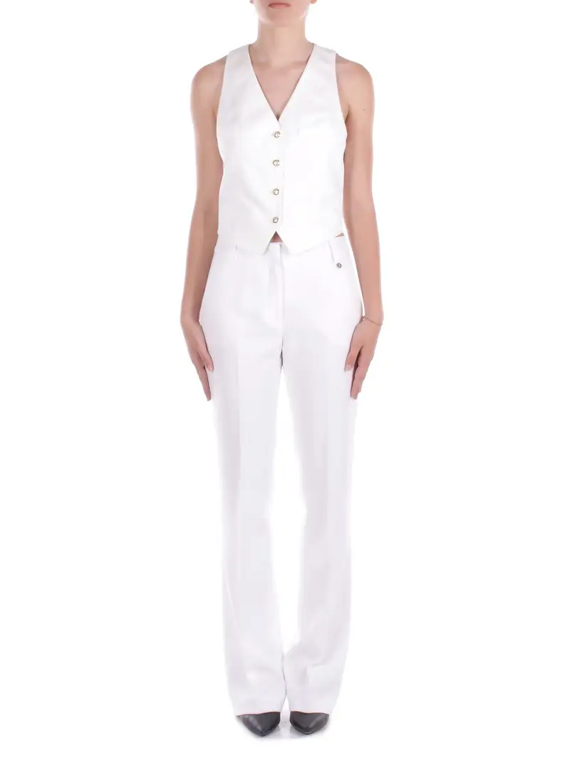 Pantalone Donna LIU JO White Pantalone fit & flare