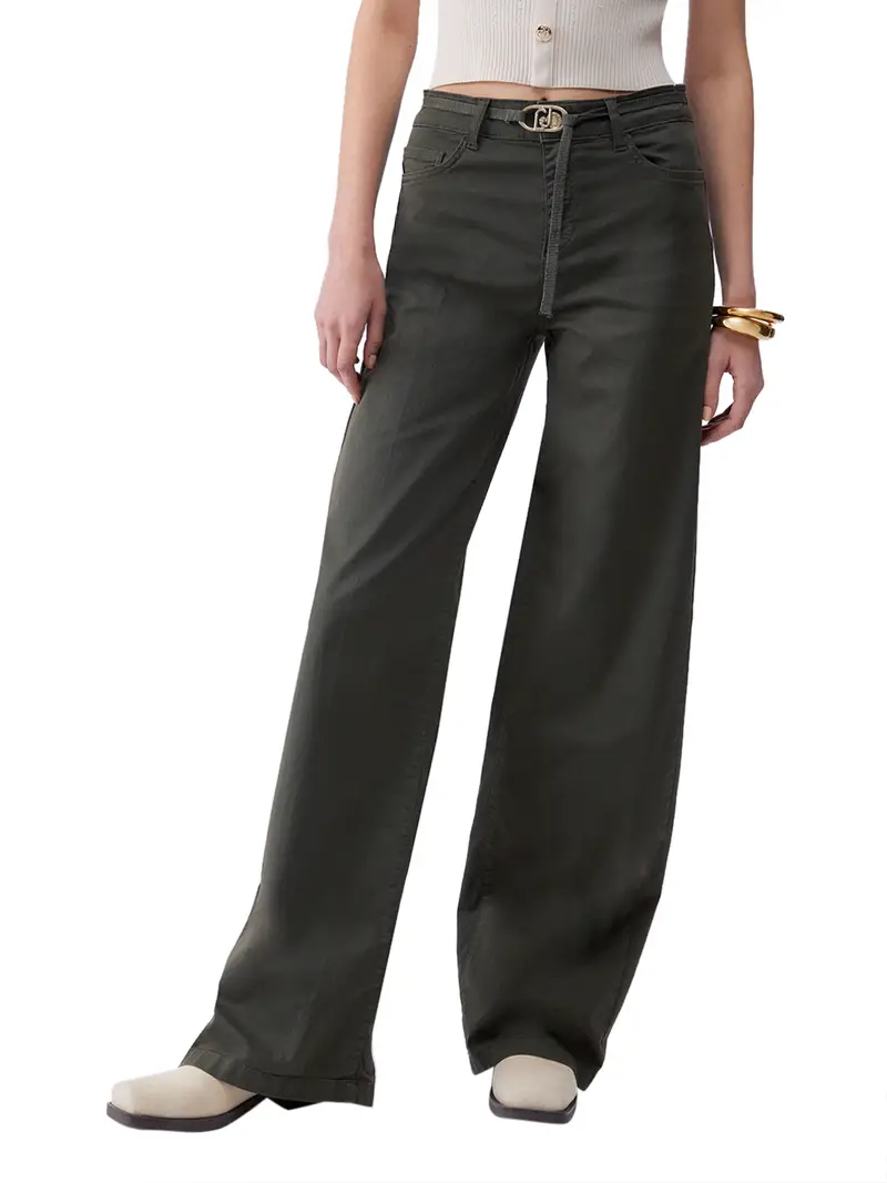 pantalone palazzo liu jo good da donna - verde