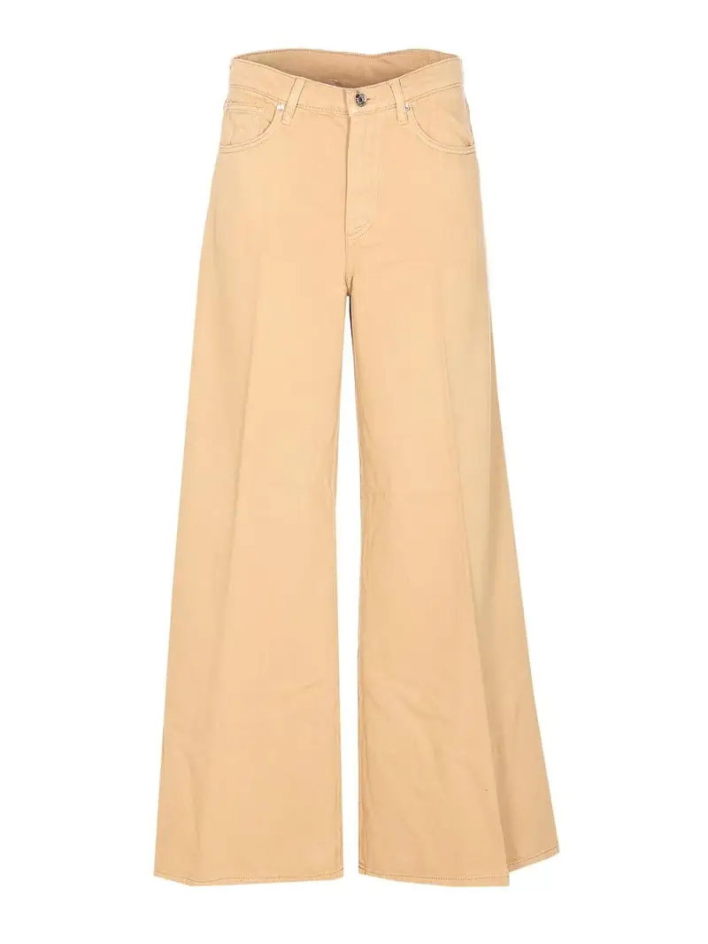 Pantaloni Con 5 Tasche Beige
