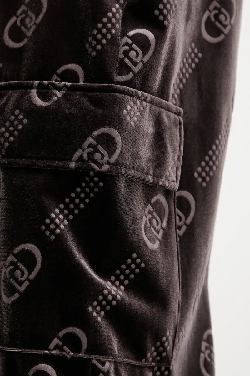 pantaloni da tuta in velluto donna colore marrone TF5111.J4955 miniatura 4