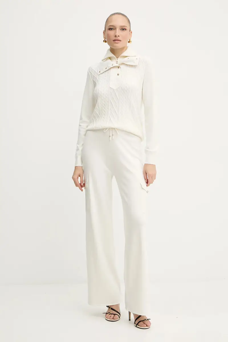 pantaloni donna colore beige TF5041.MS75L miniatura 2