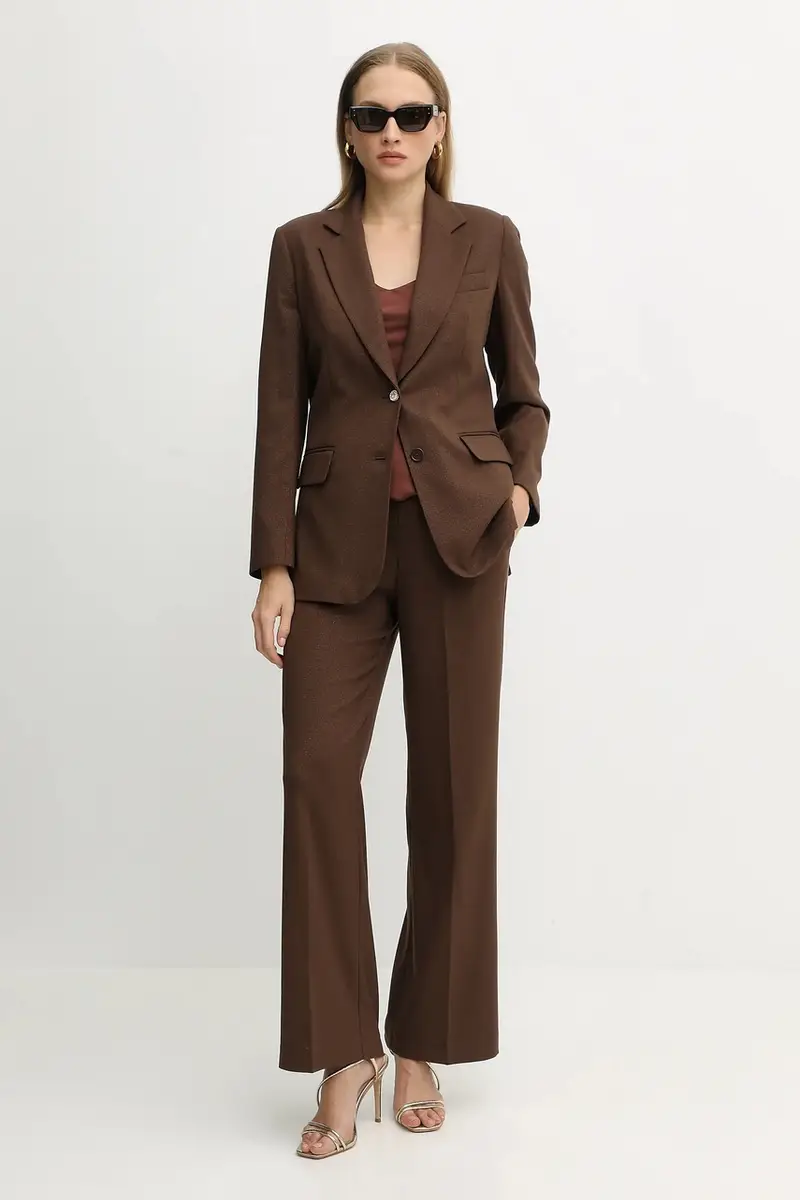 pantaloni donna colore marrone MF5349 T159A miniatura 2