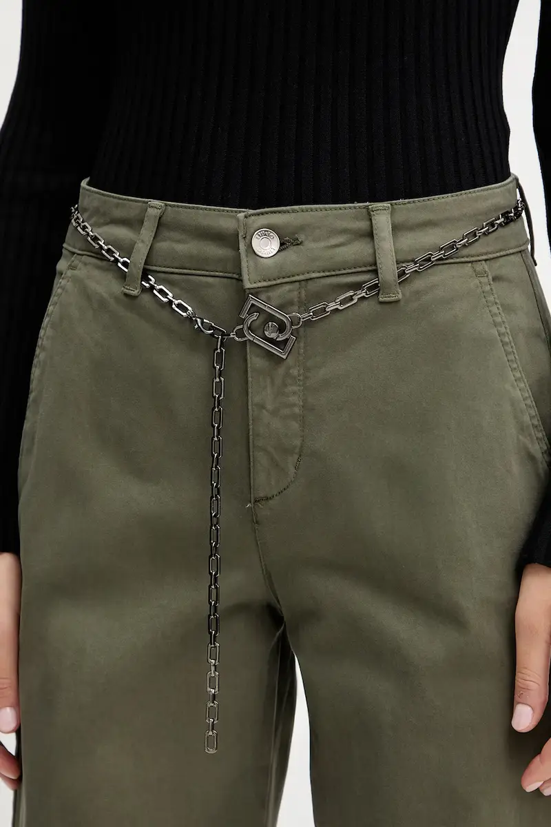 pantaloni donna colore verde MF5406 T8191 miniatura 4