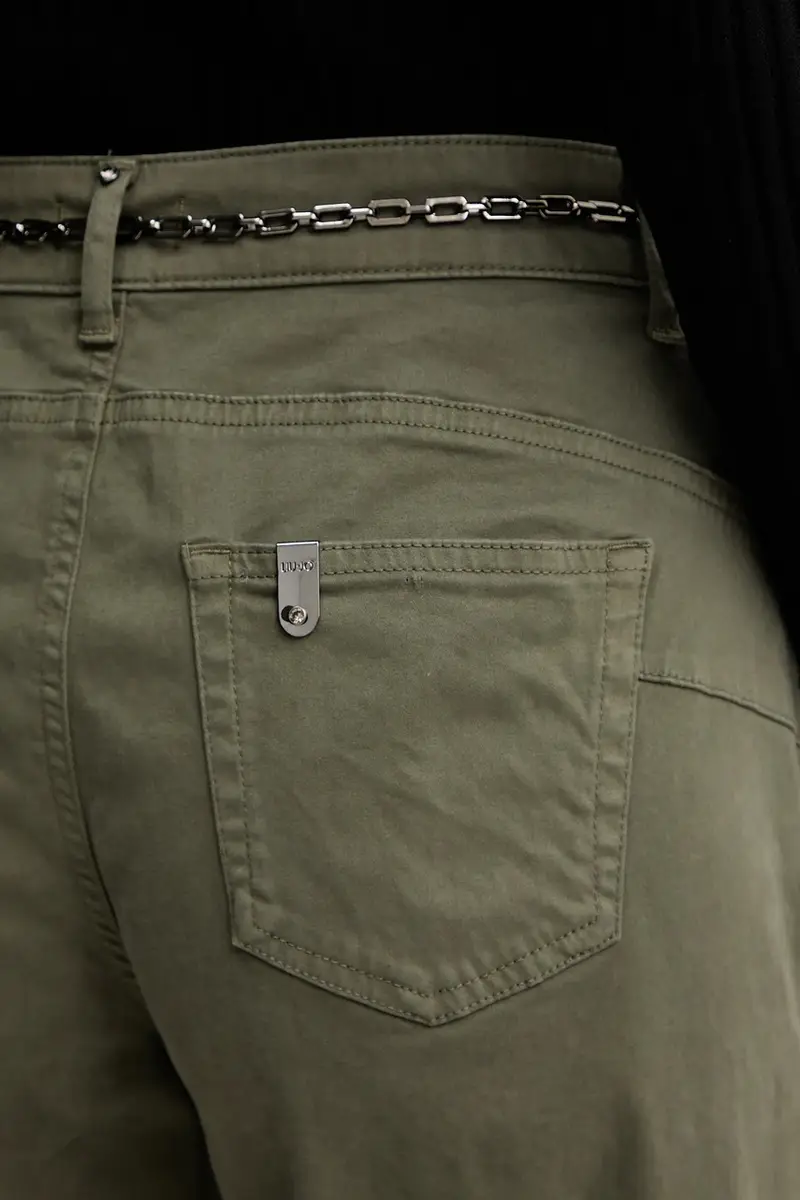 pantaloni donna colore verde MF5406 T8191 miniatura 5