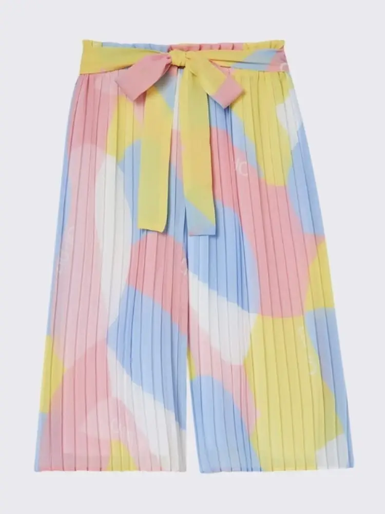 pantaloni kids/junior multicolor con logo lettering