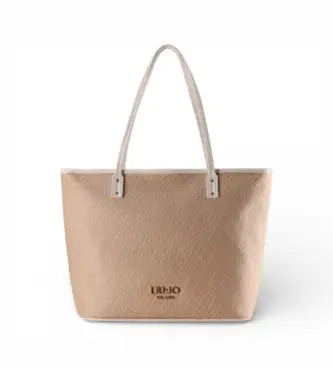 per donna AA6070 T378A Borsa tote in tessuto jacquard beige (OSFA), Casual, Poliuretano