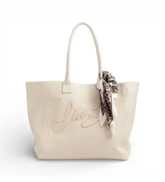 per donna AA6200 T546A Borsa shopper con logo beige (OSFA), Casual, Tessuto