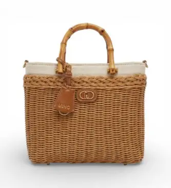 per donna AA6216 A0004 Borsa in vimini, naturale (OSFA), Marrone, Casual, Rafia Cammello