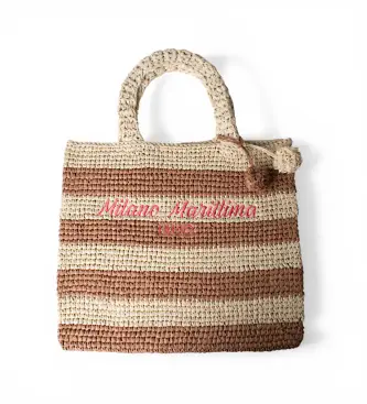 per donna AA6245 A0006 Borsa in rafia marrone (OSFA), Casual